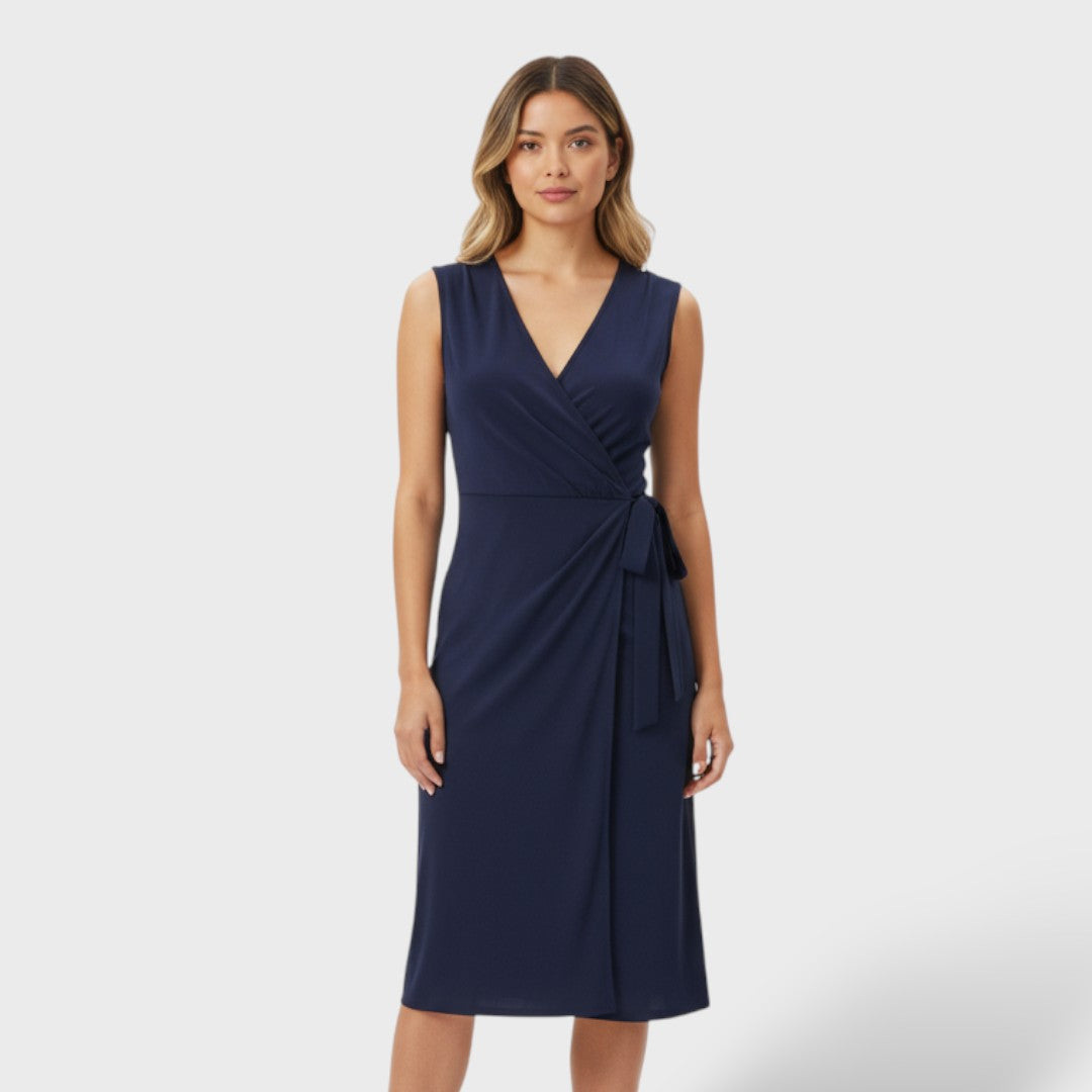 Vestido cruzado elegante mujer