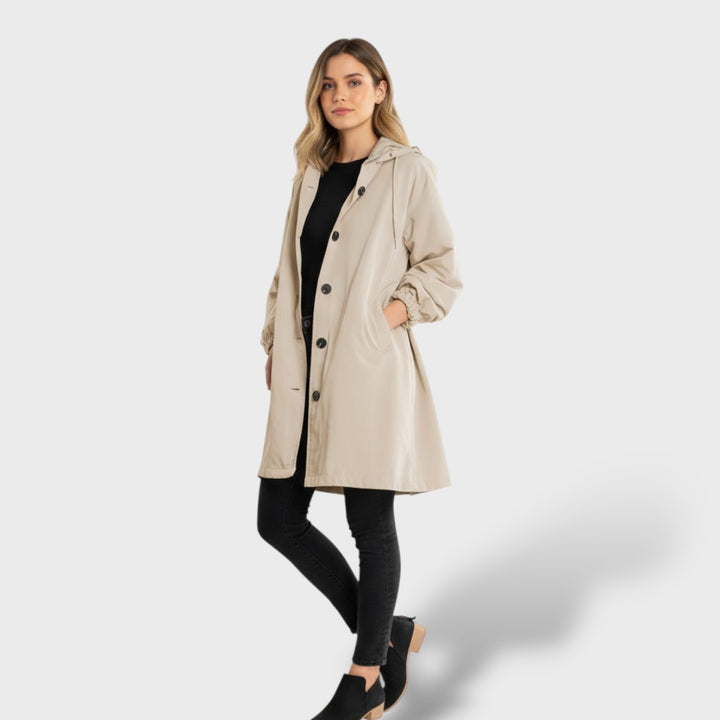 Chaqueta impermeable oversize mujer
