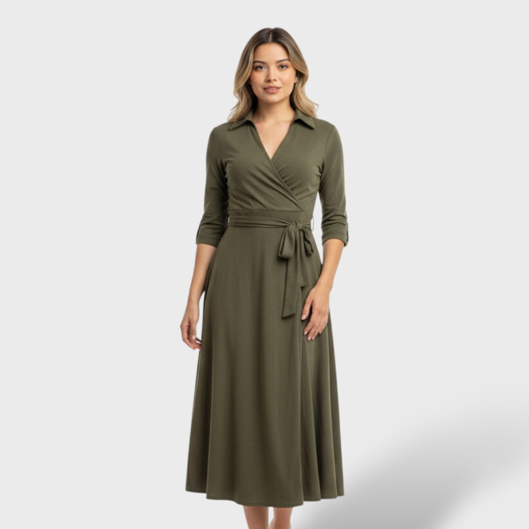 Vestido camisero elegante mujer