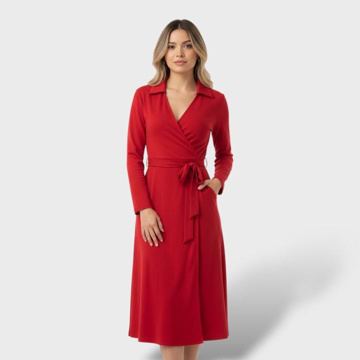 Vestido camisero elegante mujer