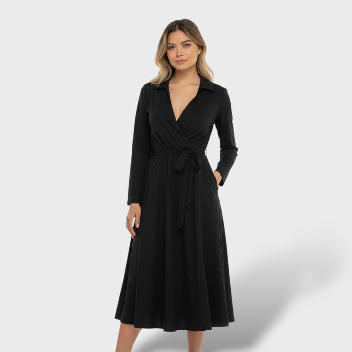Vestido camisero elegante mujer