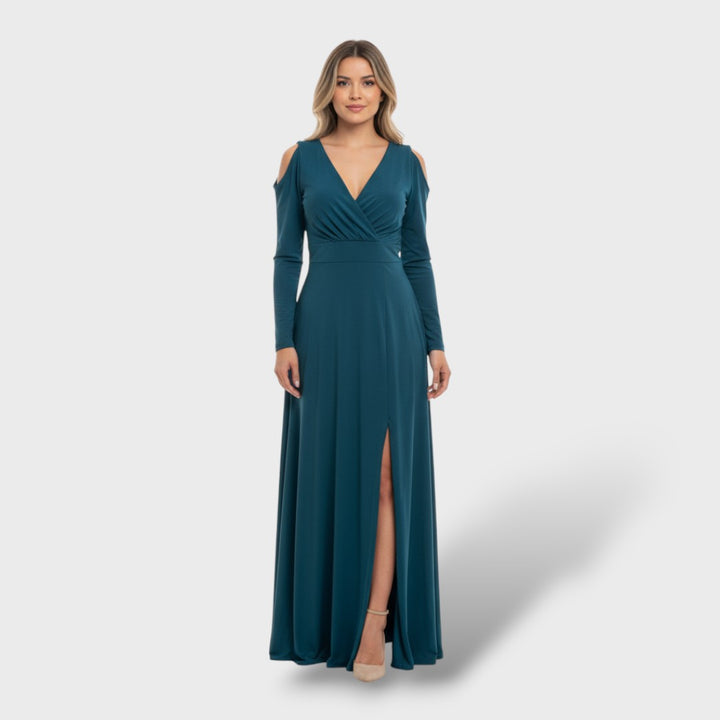 Vestido Largo Elegante con Abertura Lateral