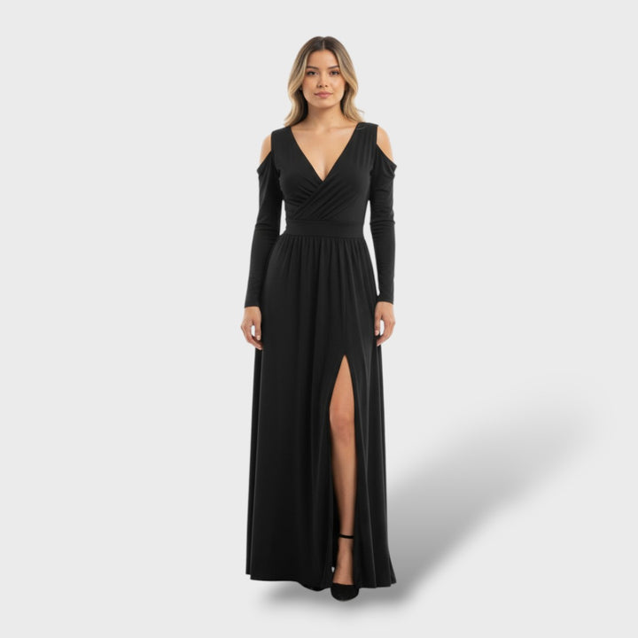 Vestido Largo Elegante con Abertura Lateral