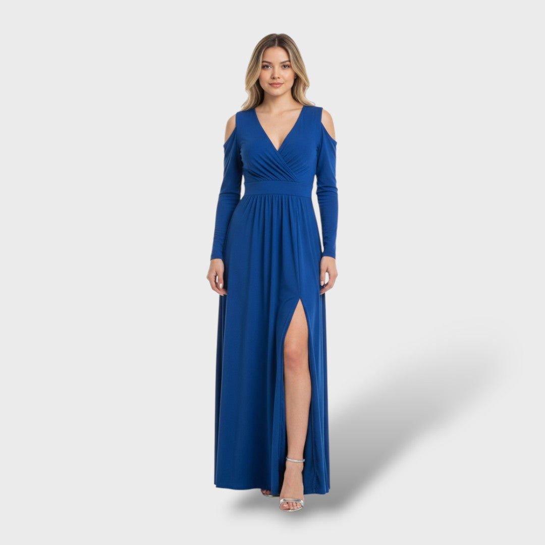 Vestido Largo Elegante con Abertura Lateral