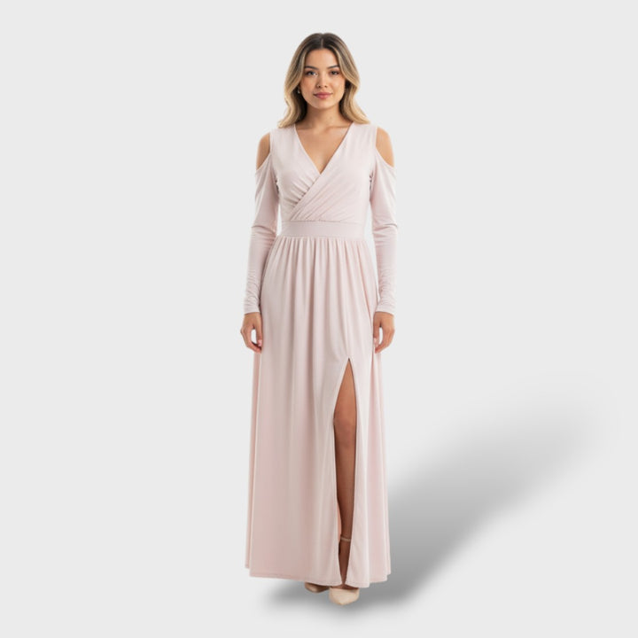 Vestido Largo Elegante con Abertura Lateral