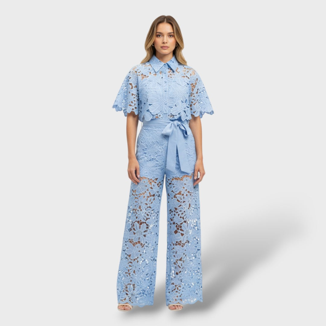 Conjunto Elegante Encaje Dos Piezas