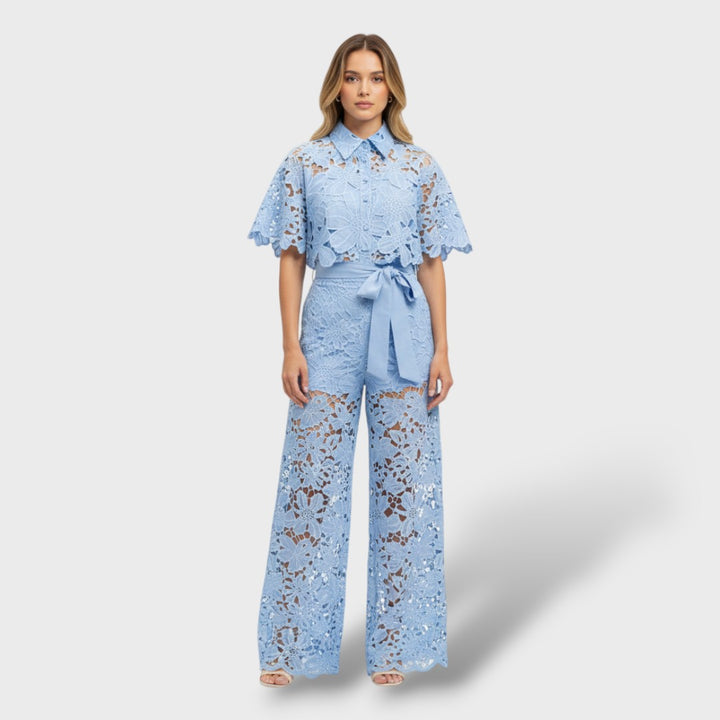 Conjunto Elegante Encaje Dos Piezas