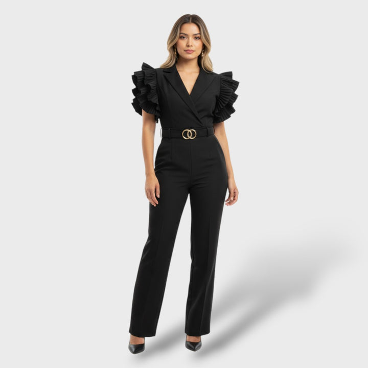 Conjunto casual elegante cuello profundo