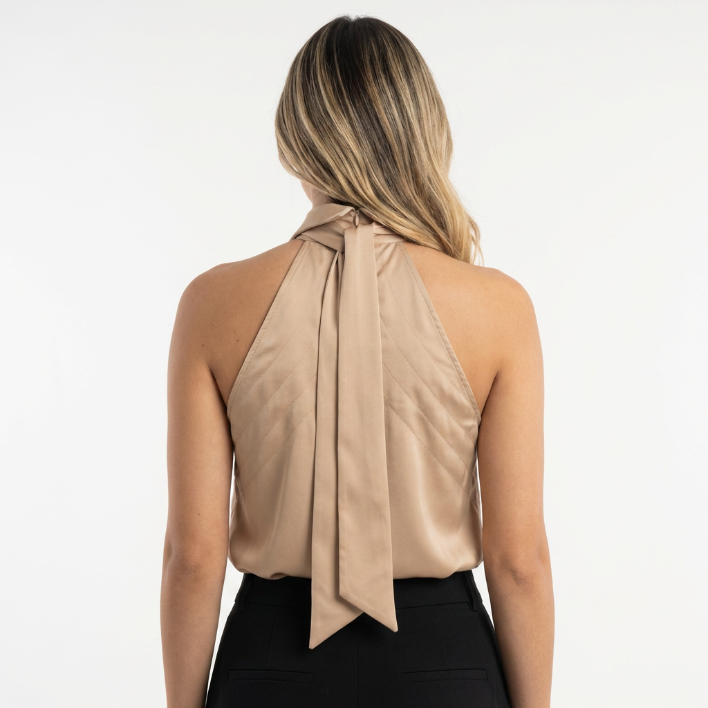 Blusa halter elegante mujer