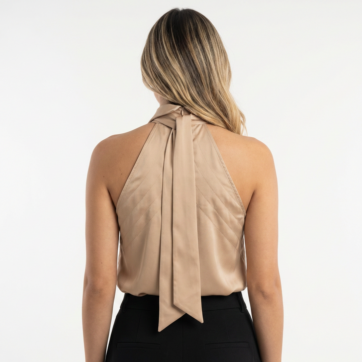 Blusa halter elegante mujer