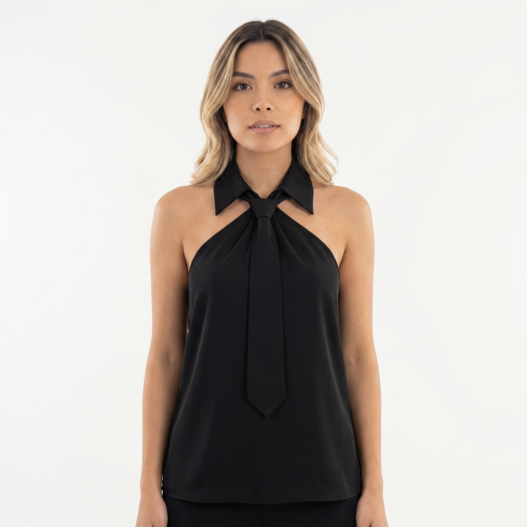 Blusa halter elegante mujer