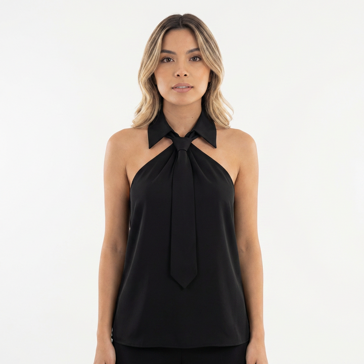 Blusa halter elegante mujer