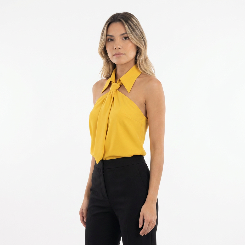 Blusa halter elegante mujer