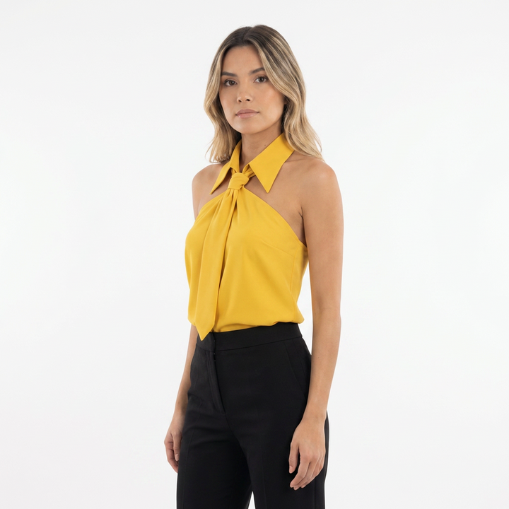 Blusa halter elegante mujer