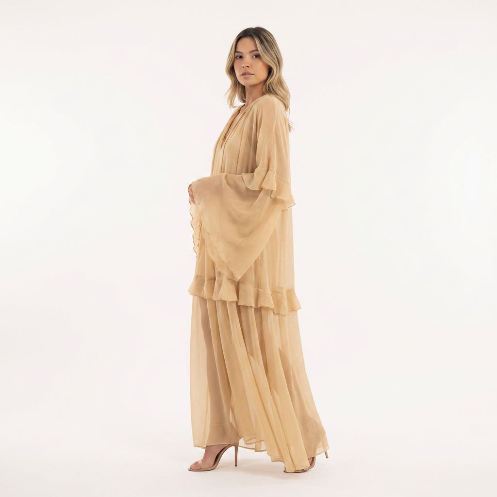 Vestido largo boho playa transparente