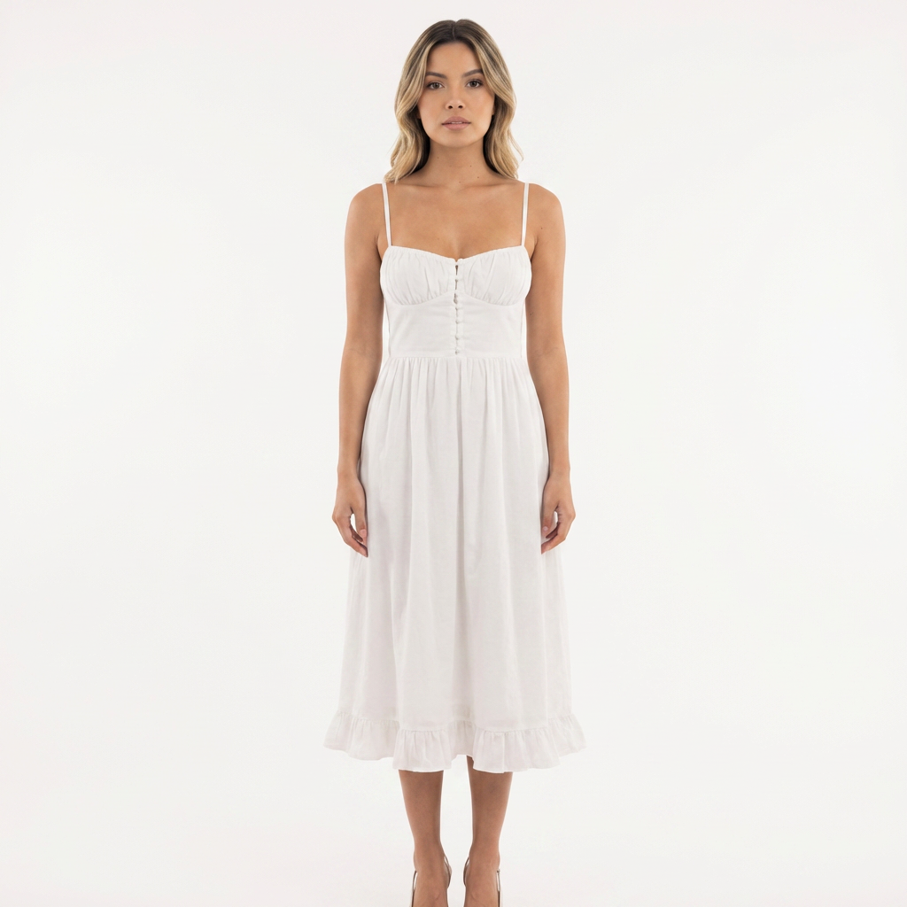 Vestido midi volante elegante
