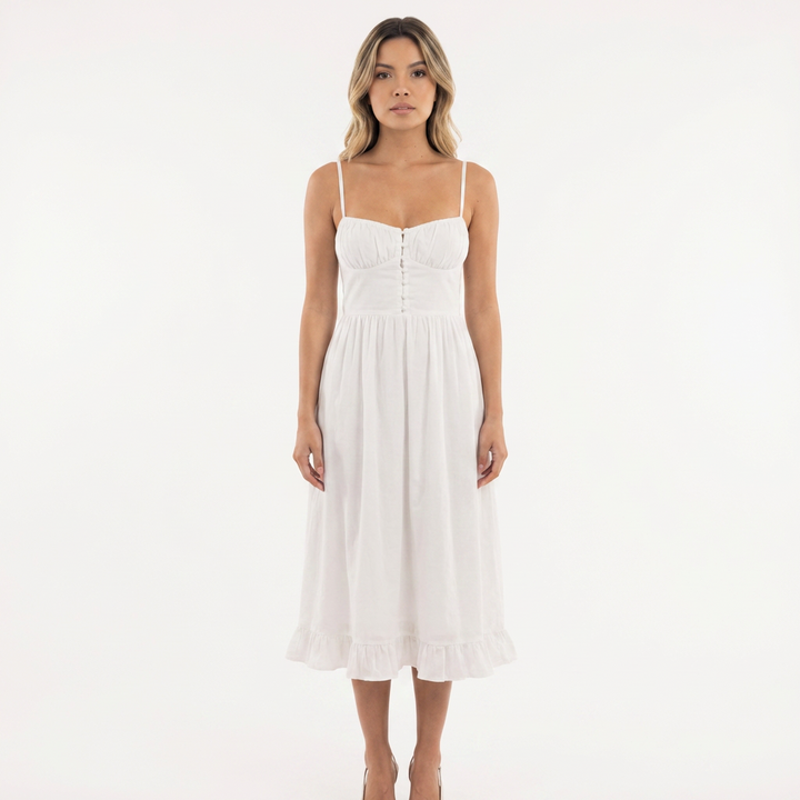 Vestido midi volante elegante
