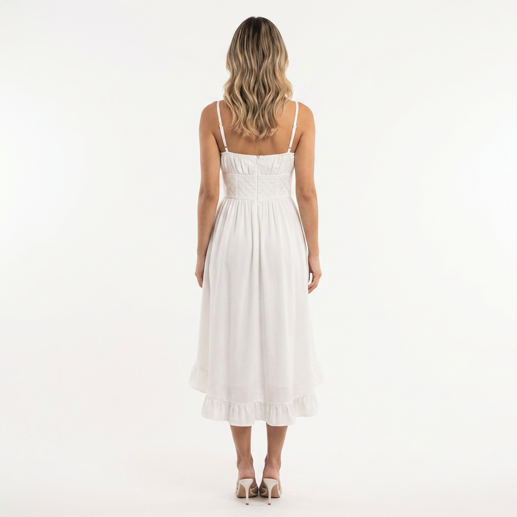 Vestido midi volante elegante