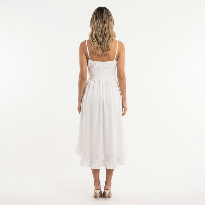 Vestido midi volante elegante
