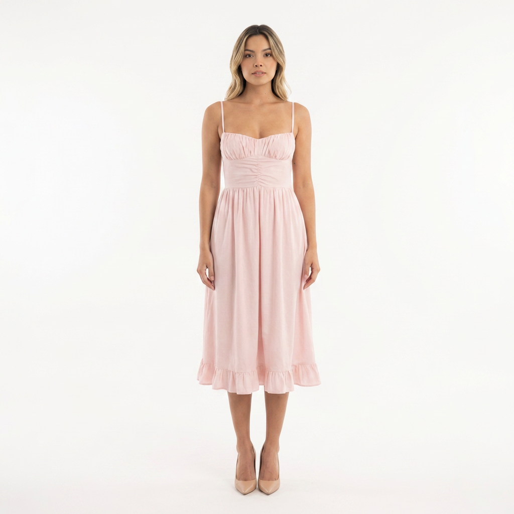 Vestido midi volante elegante