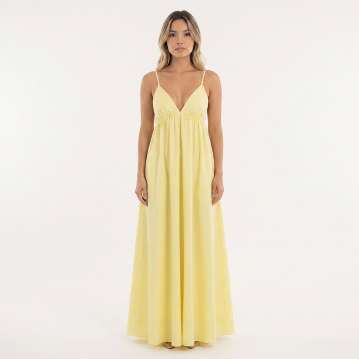Vestido largo espalda abierta