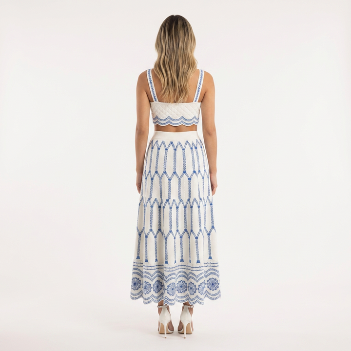 Vestido conjunto estampado verano mujer