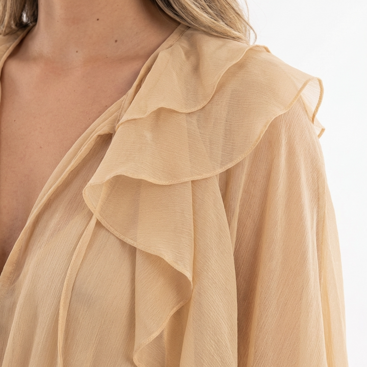 Vestido largo boho playa transparente