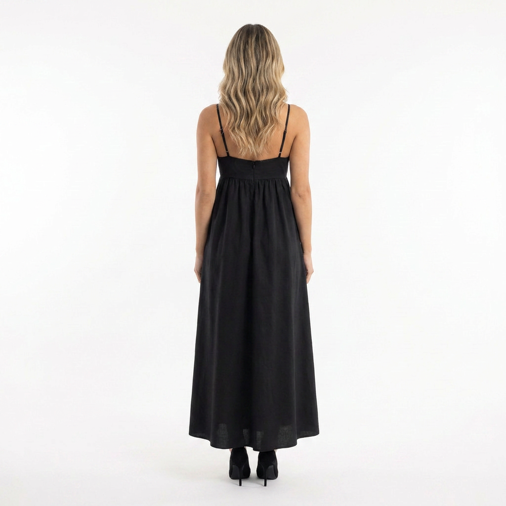 Vestido largo espalda abierta