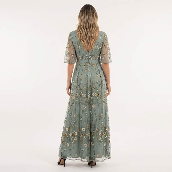 Vestido largo maxi floral mujer