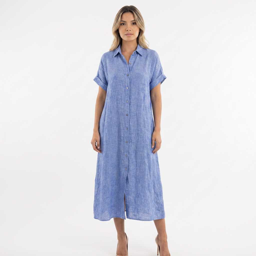 Vestido largo elegante polo para mujer
