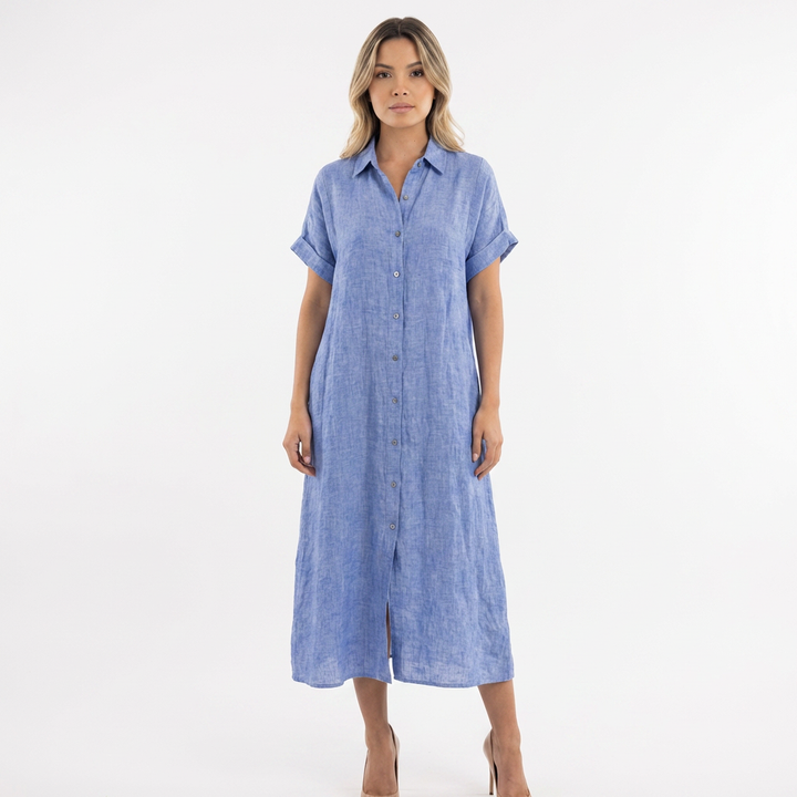 Vestido largo elegante polo para mujer