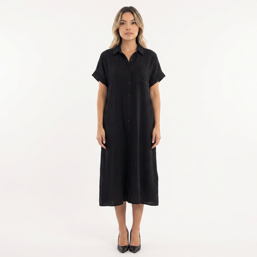 Vestido largo elegante polo para mujer