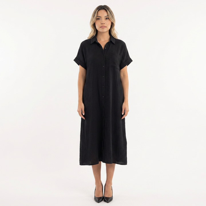 Vestido largo elegante polo para mujer