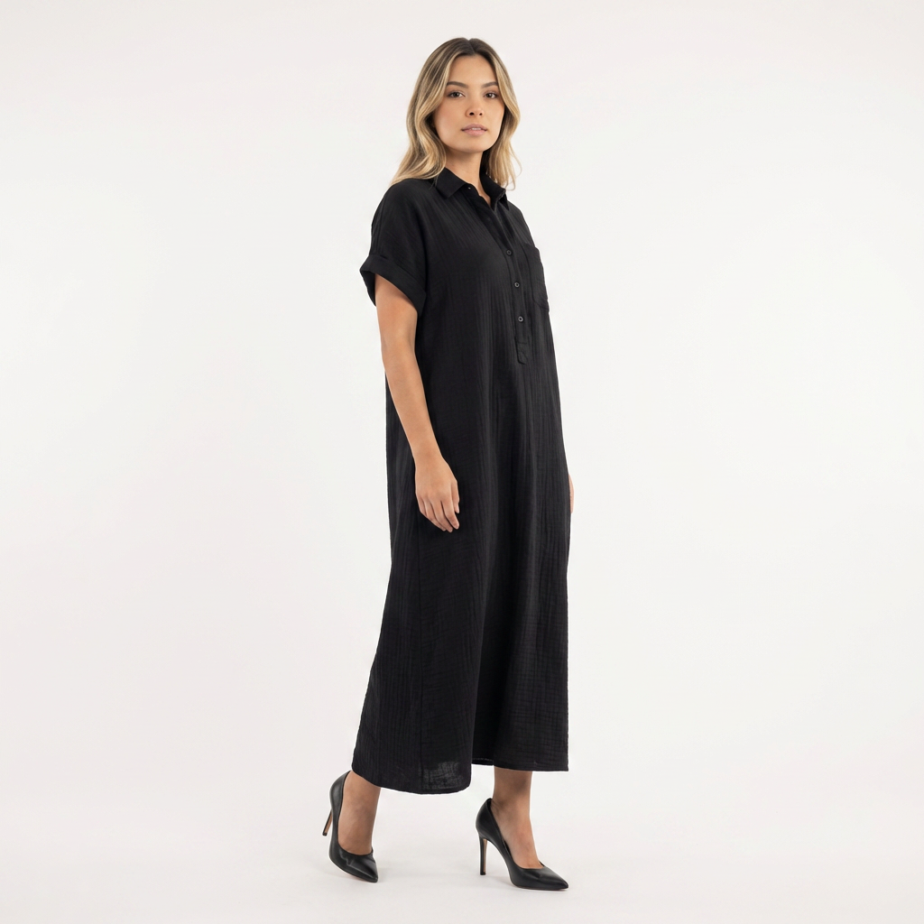 Vestido largo elegante polo para mujer