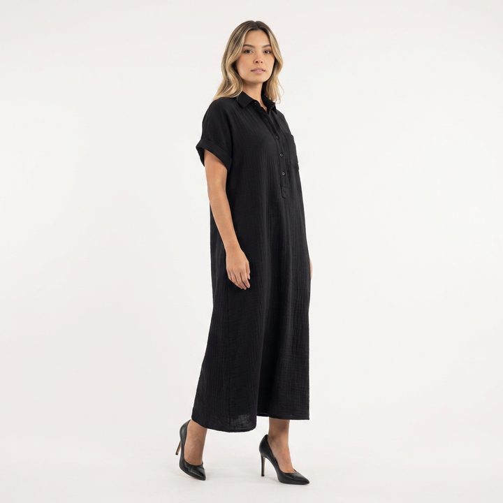 Vestido largo elegante polo para mujer