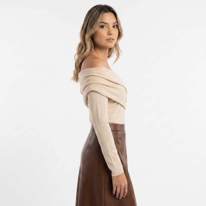 Top punto hombros descubiertos mujer