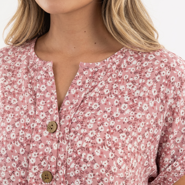 Blusa floral elegante mujer chic
