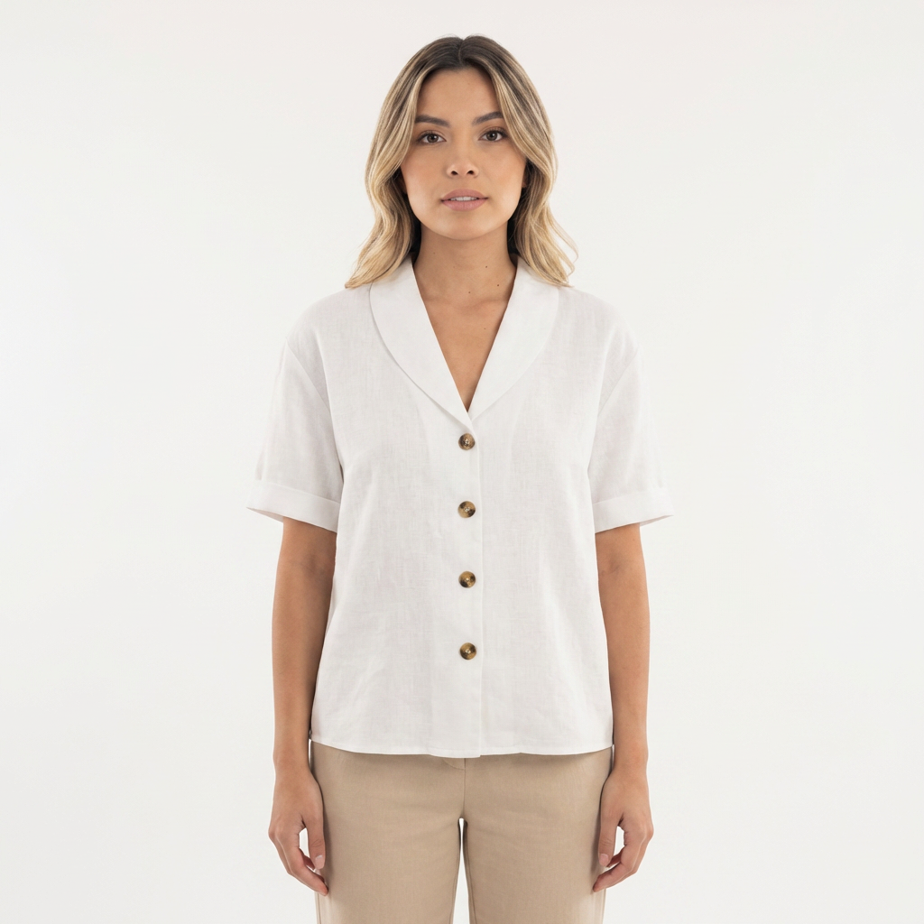 Blusa cruzada elegante mujer