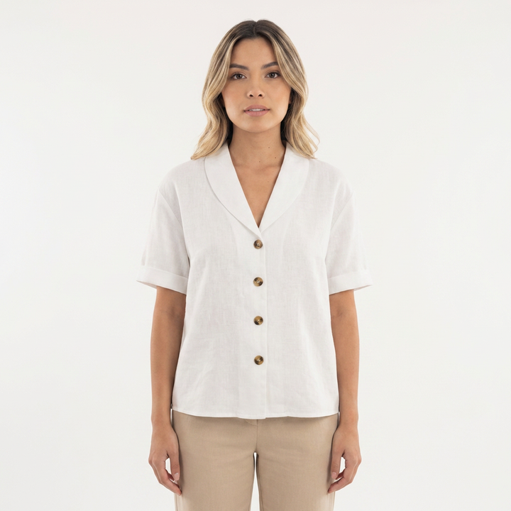 Blusa cruzada elegante mujer