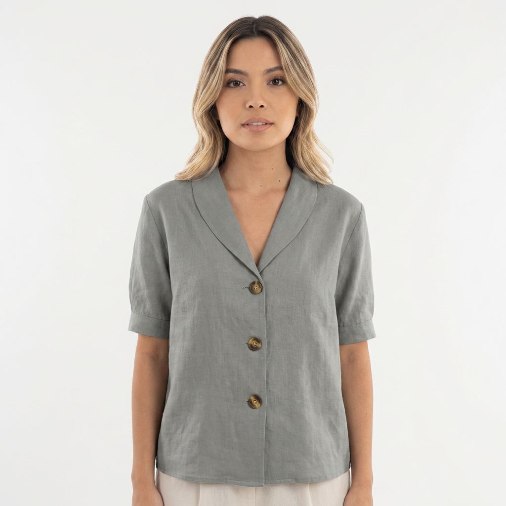 Blusa cruzada elegante mujer