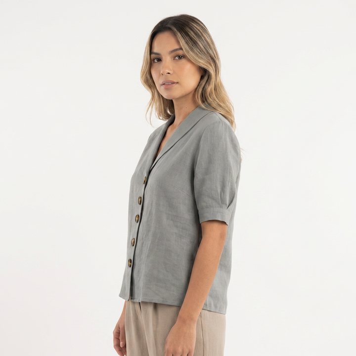 Blusa cruzada elegante mujer