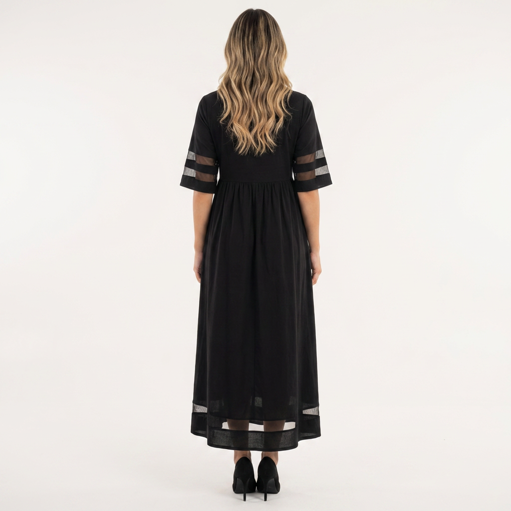 Vestido largo elegante efecto vientre plano mujer