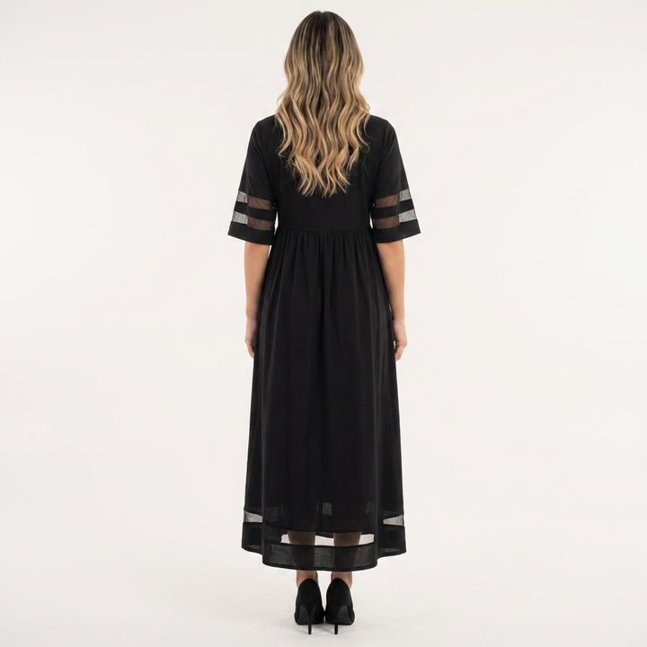 Vestido largo elegante efecto vientre plano mujer