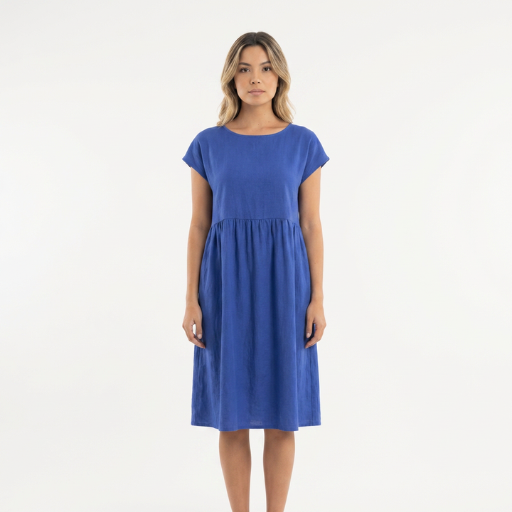 Vestido midi casual con bolsillos mujer