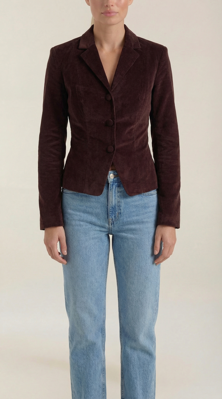 Blazer de terciopelo estructurado