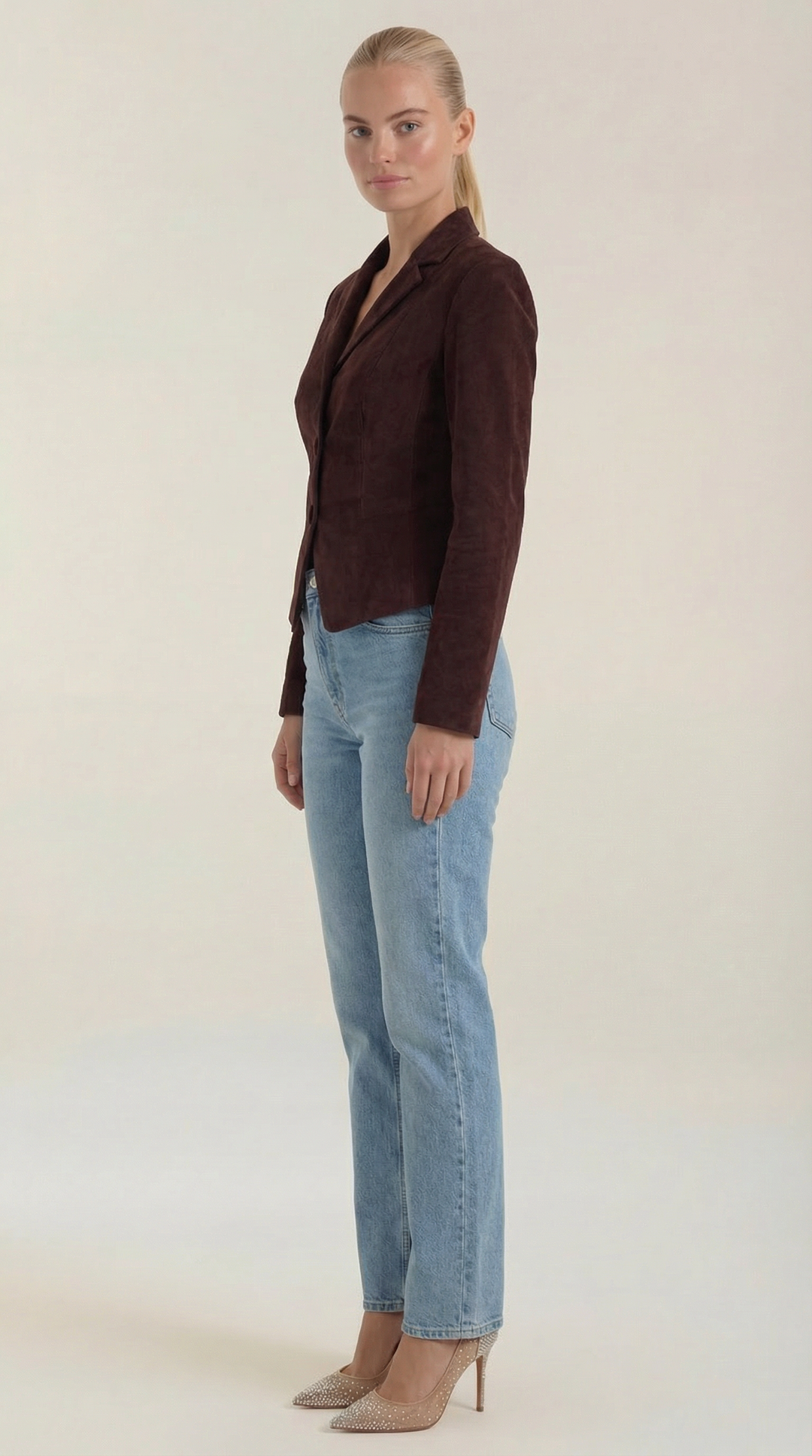 Blazer de terciopelo estructurado