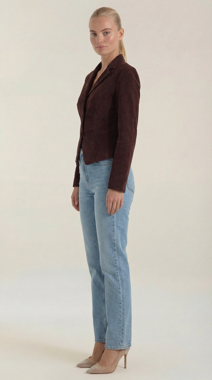 Blazer de terciopelo estructurado