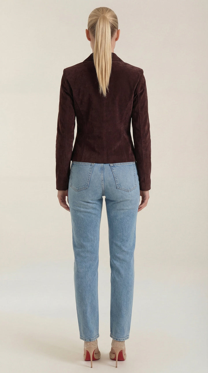 Blazer de terciopelo estructurado