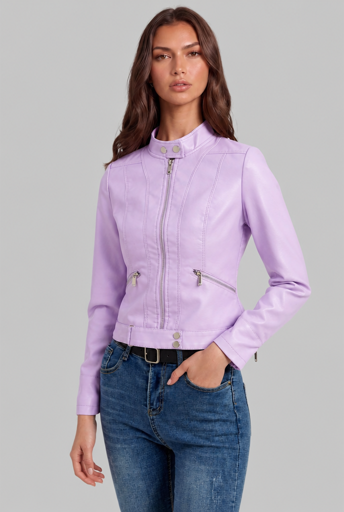 Chaqueta Biker de Piel Corta