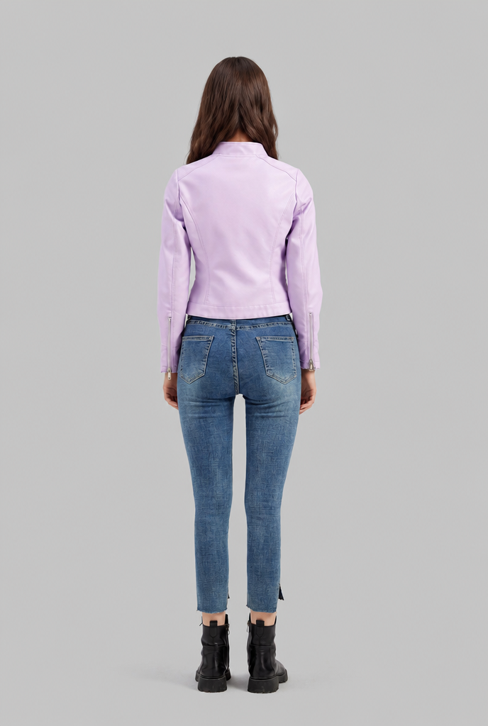 Chaqueta Biker de Piel Corta